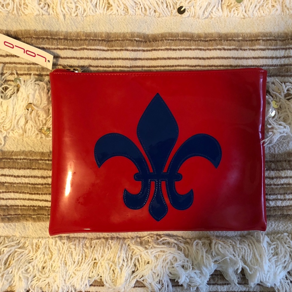 Lolo Blue Spade Clutch